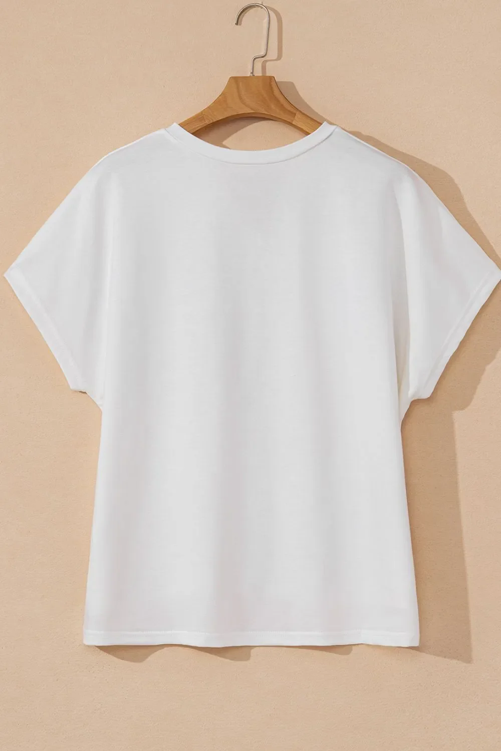 Floral Applique Notched Dolman Sleeve Top - Image 8