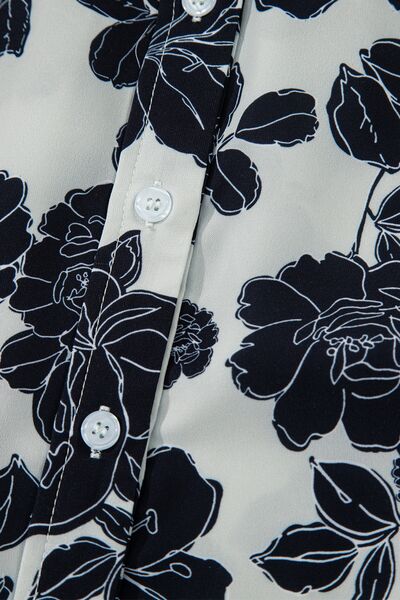 Floral Button Down Puff Sleeve Shirt - Image 10
