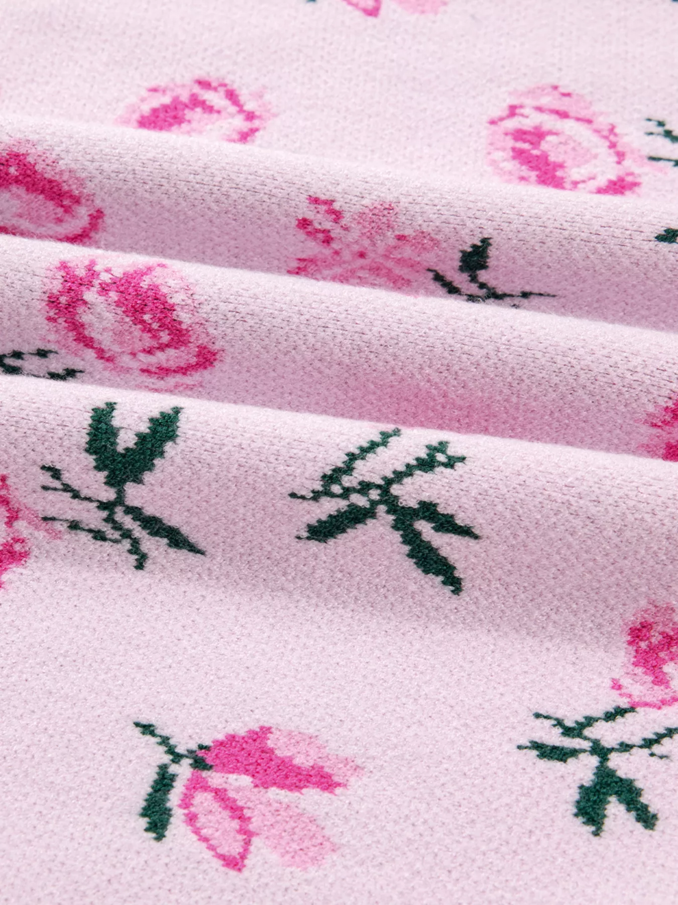 Floral Drop Shoulder Cropped Sweater - Image 8