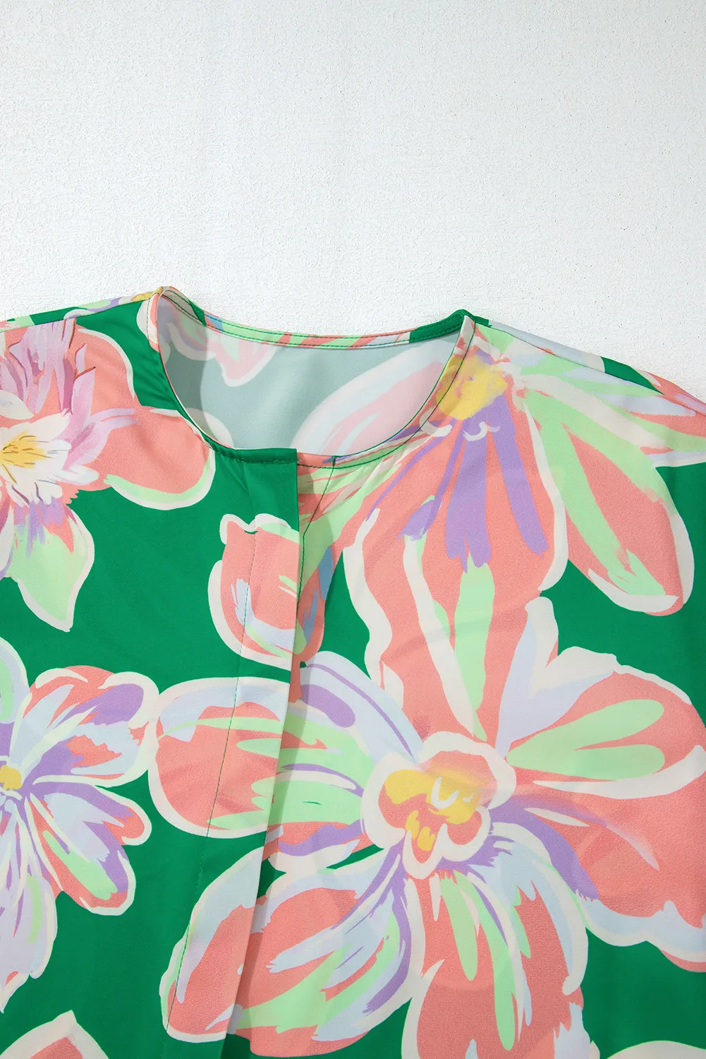 Floral Pleated Puff Sleeve Shirt - Image 5