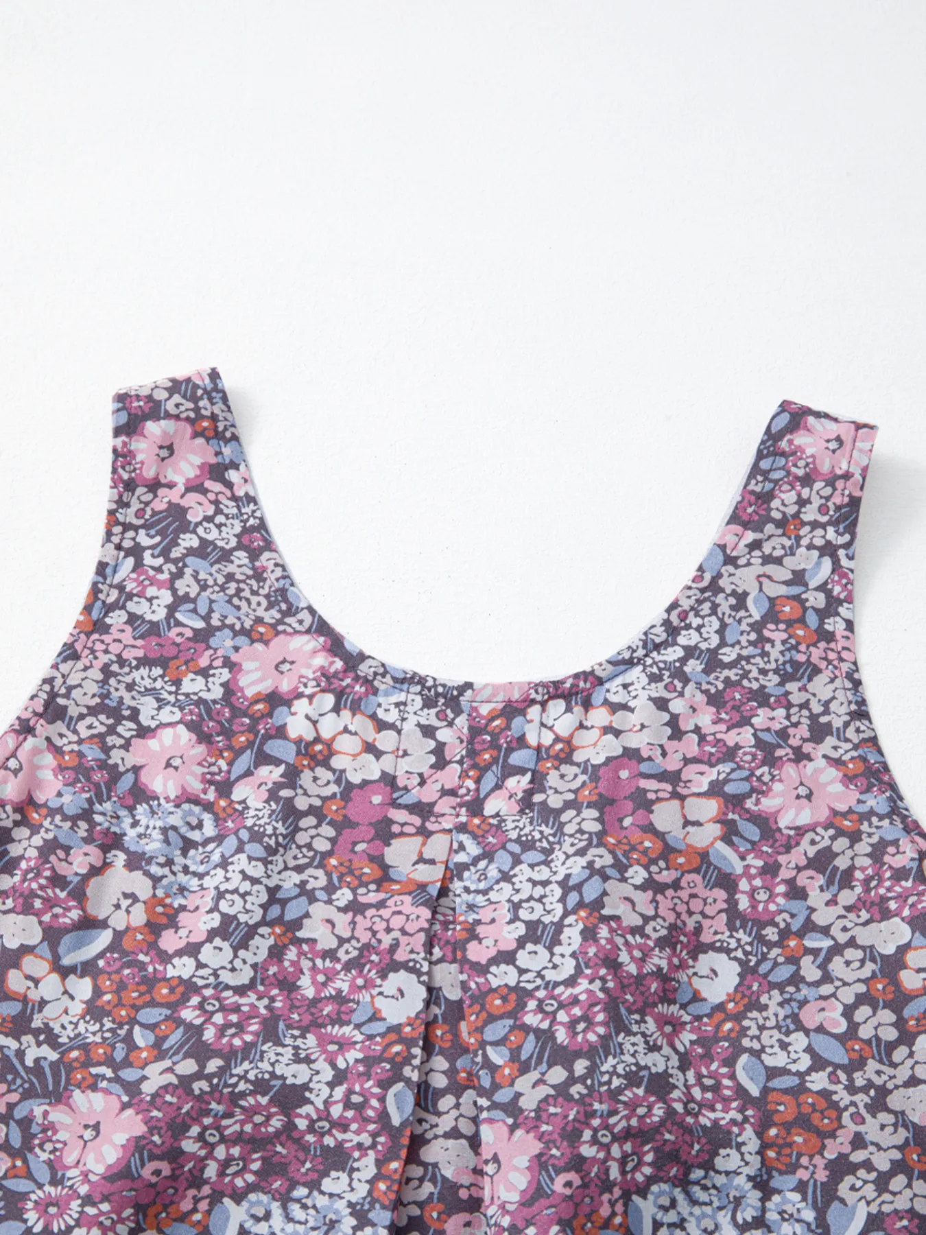 Floral Print Button Front Tank Top - Image 8