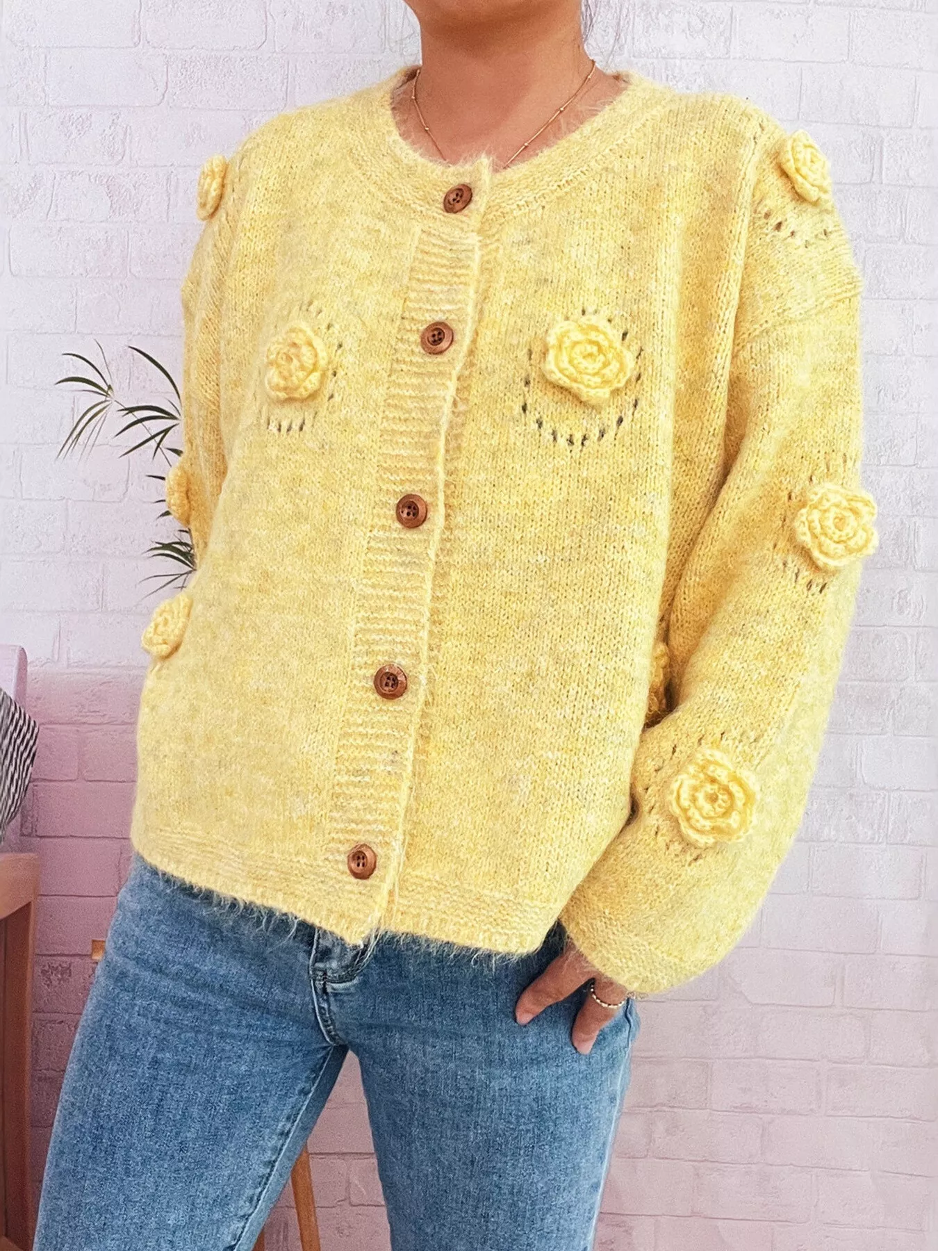 Flower Button-Up Cardigan - Image 16