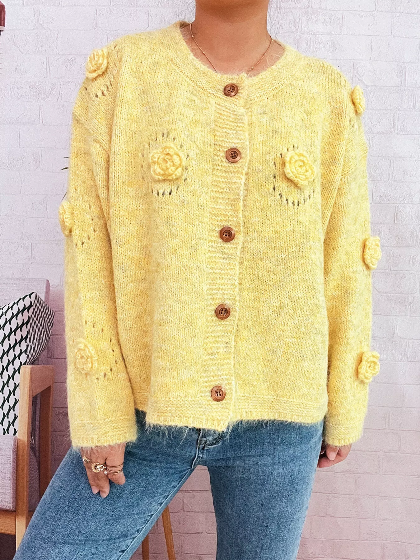 Flower Button-Up Cardigan - Image 18