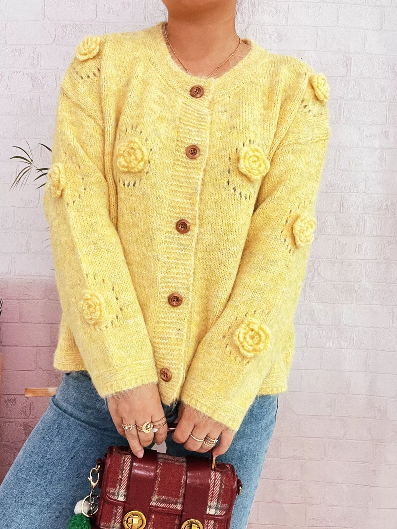 Flower Button-Up Cardigan - Image 19