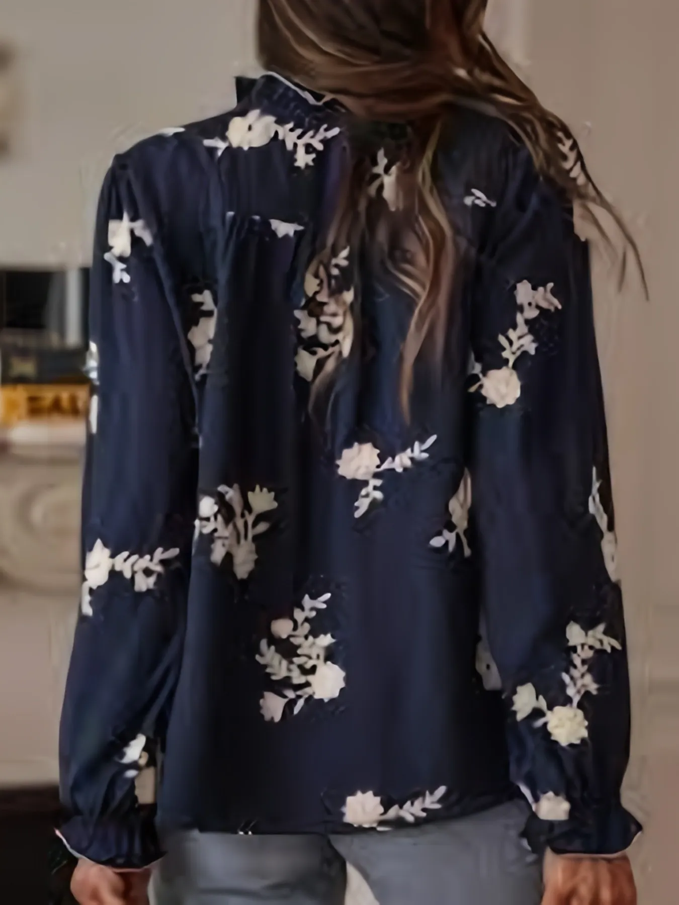 Flower Button Up Long Sleeve Shirt - Image 11