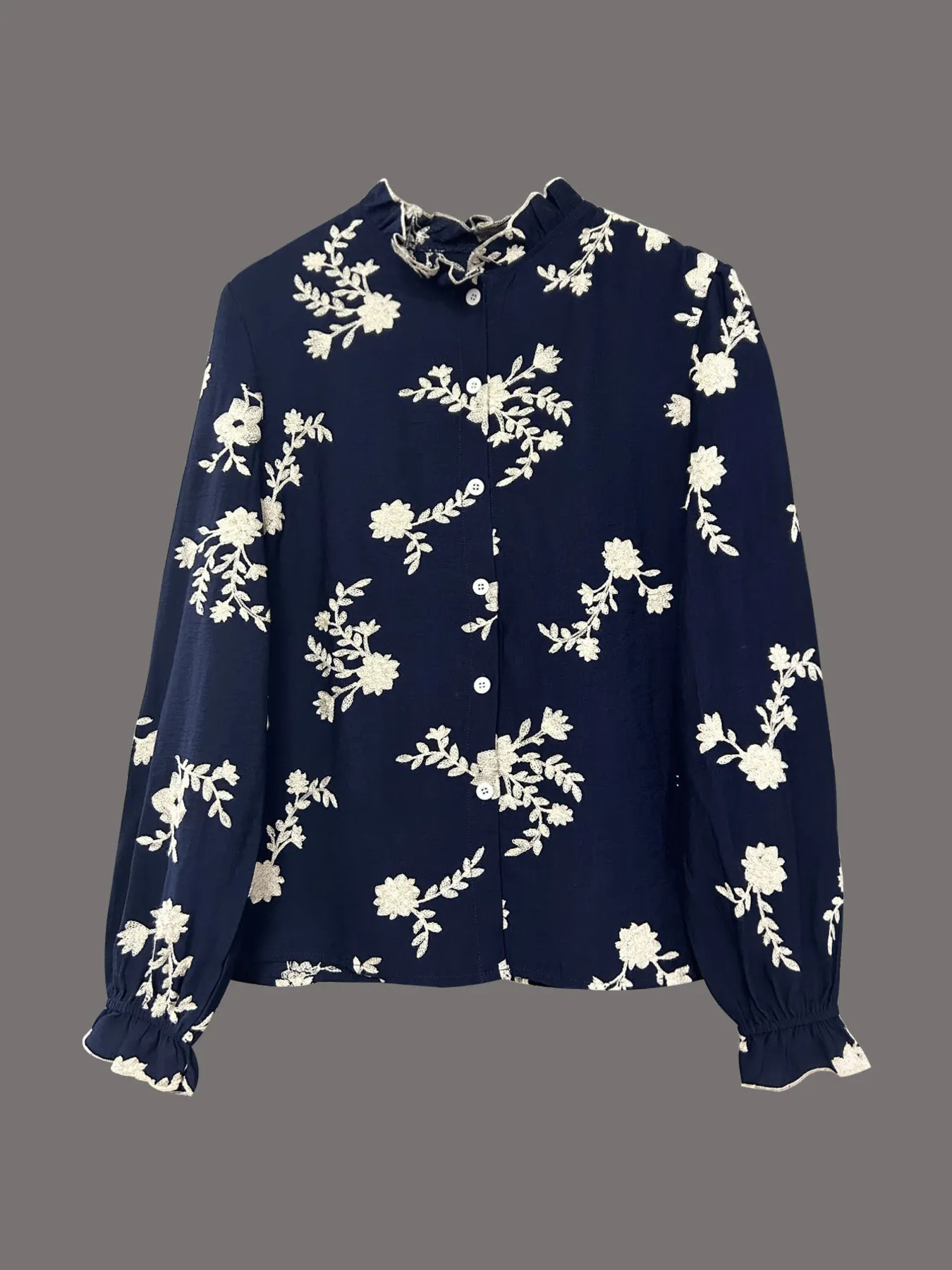 Flower Button Up Long Sleeve Shirt - Image 13