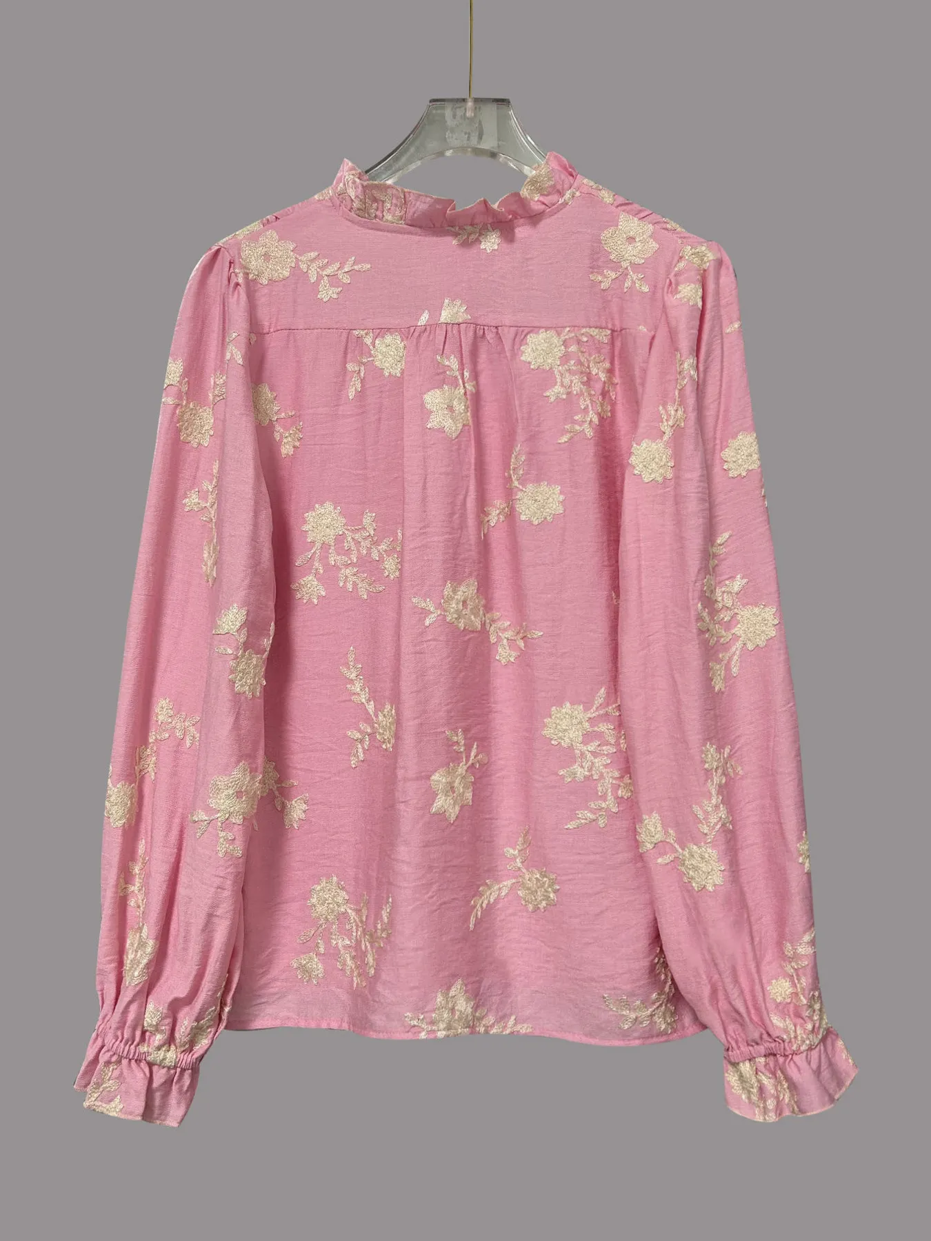 Flower Button Up Long Sleeve Shirt - Image 7