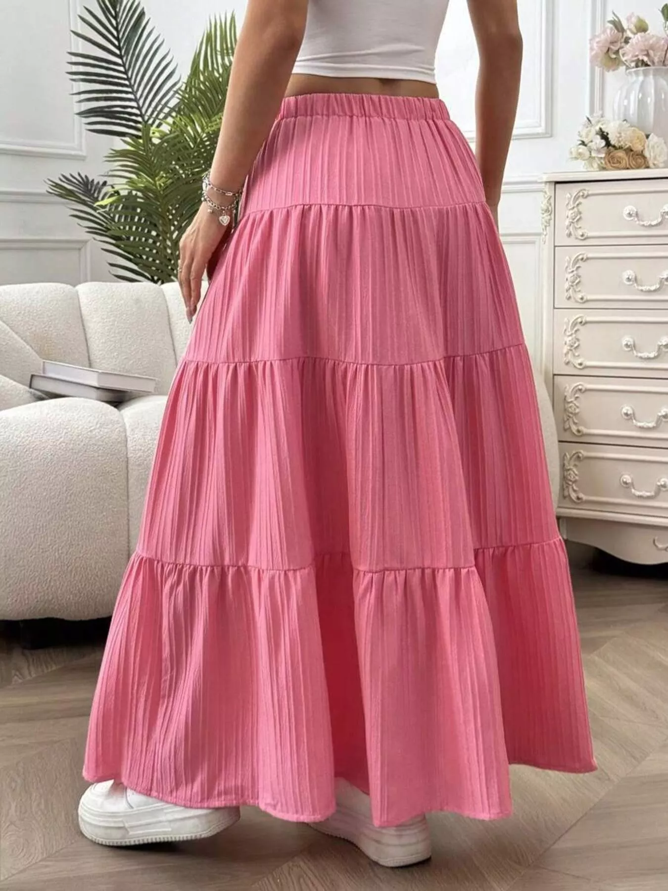 Flowy Tiered Maxi Skirt - Image 2