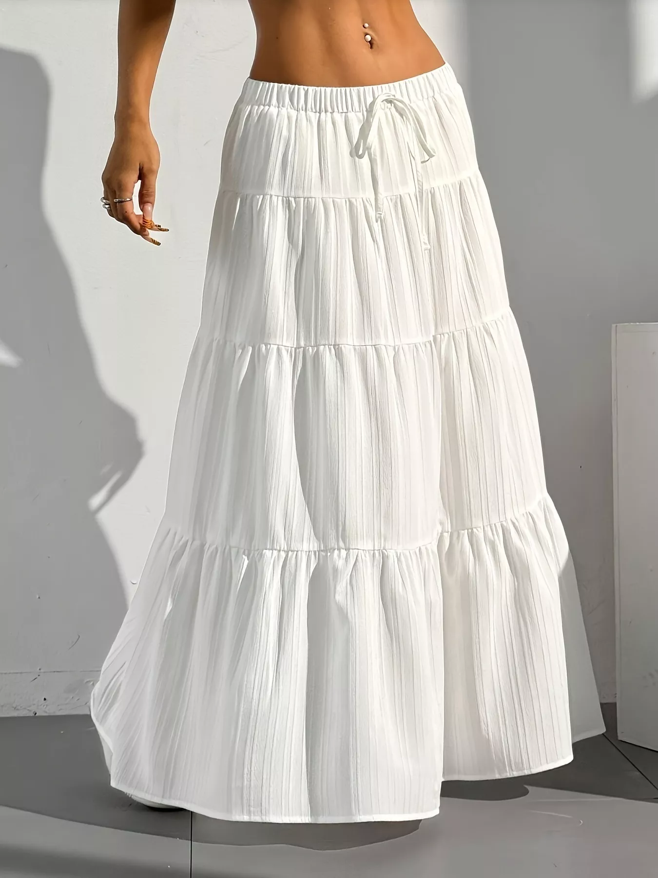 Flowy Tiered Maxi Skirt - Image 26