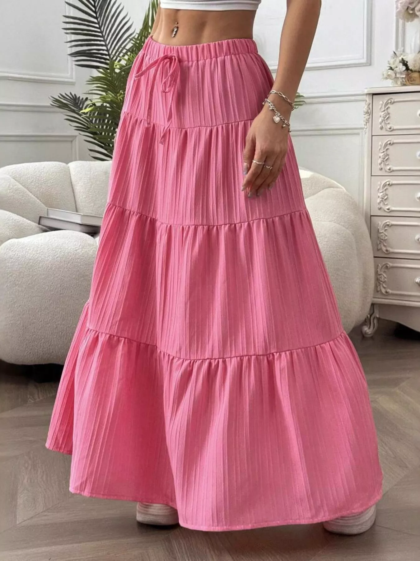 Flowy Tiered Maxi Skirt - Image 3