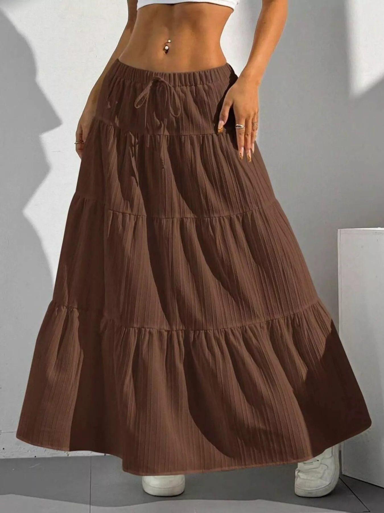 Flowy Tiered Maxi Skirt - Image 6