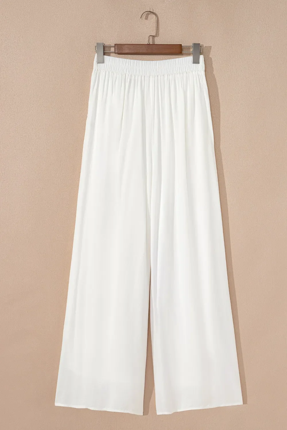 Flowy Wide Leg Pants with Drawstring Waist - Image 5