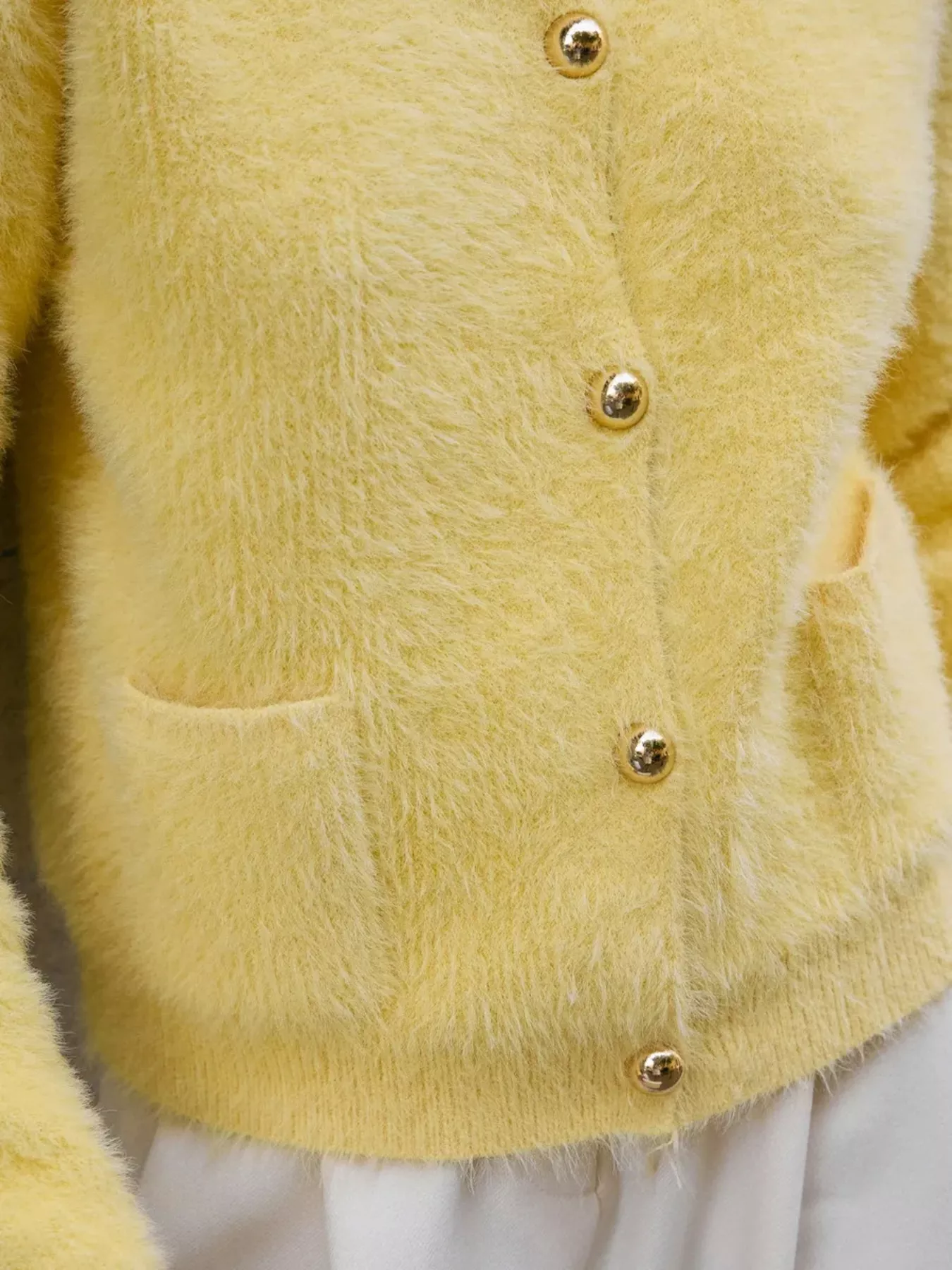 Fluffy Knit Button Up Cardigan - Image 15