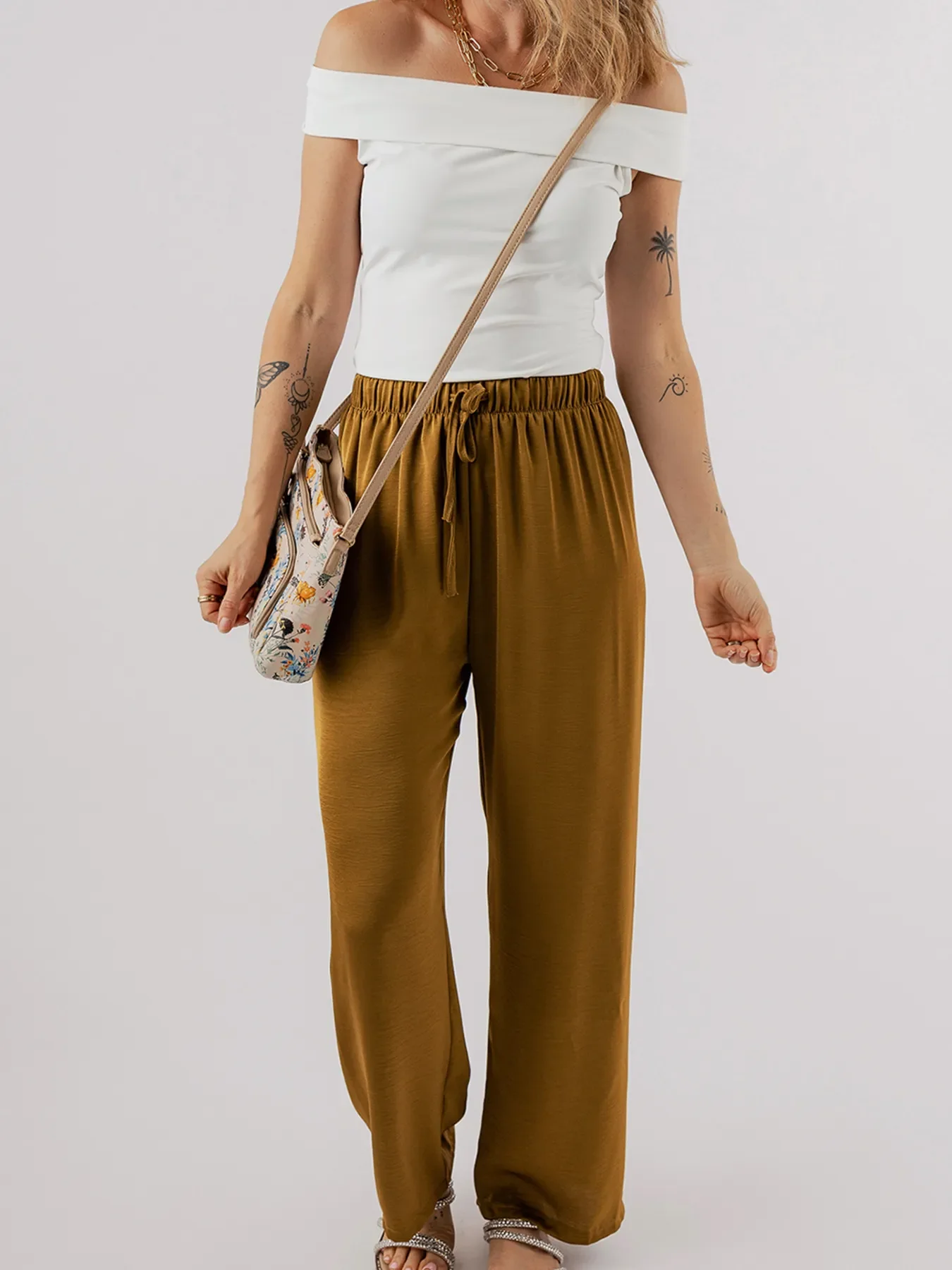 Folded Off Shoulder Slim Top - Image 4