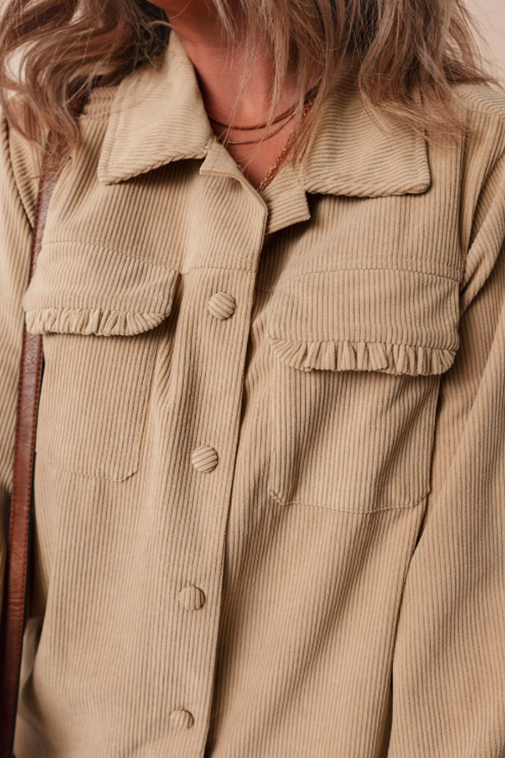 Frill Button Up Long Sleeve Jacket - Image 4