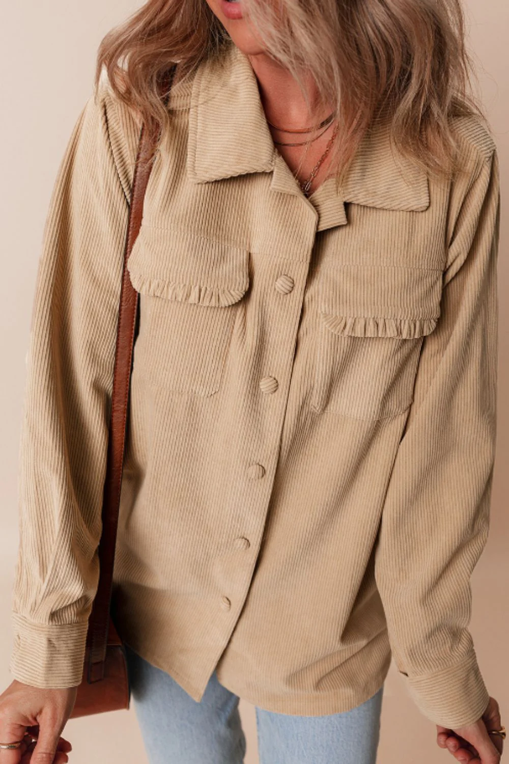 Frill Button Up Long Sleeve Jacket - Image 5