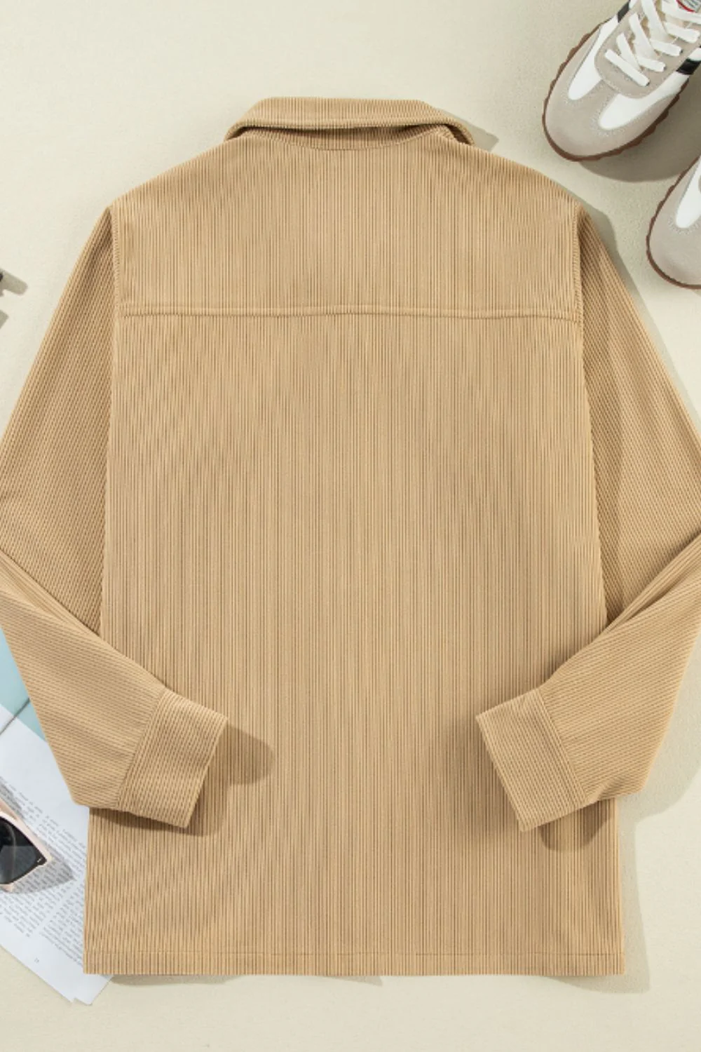 Frill Button Up Long Sleeve Jacket - Image 9