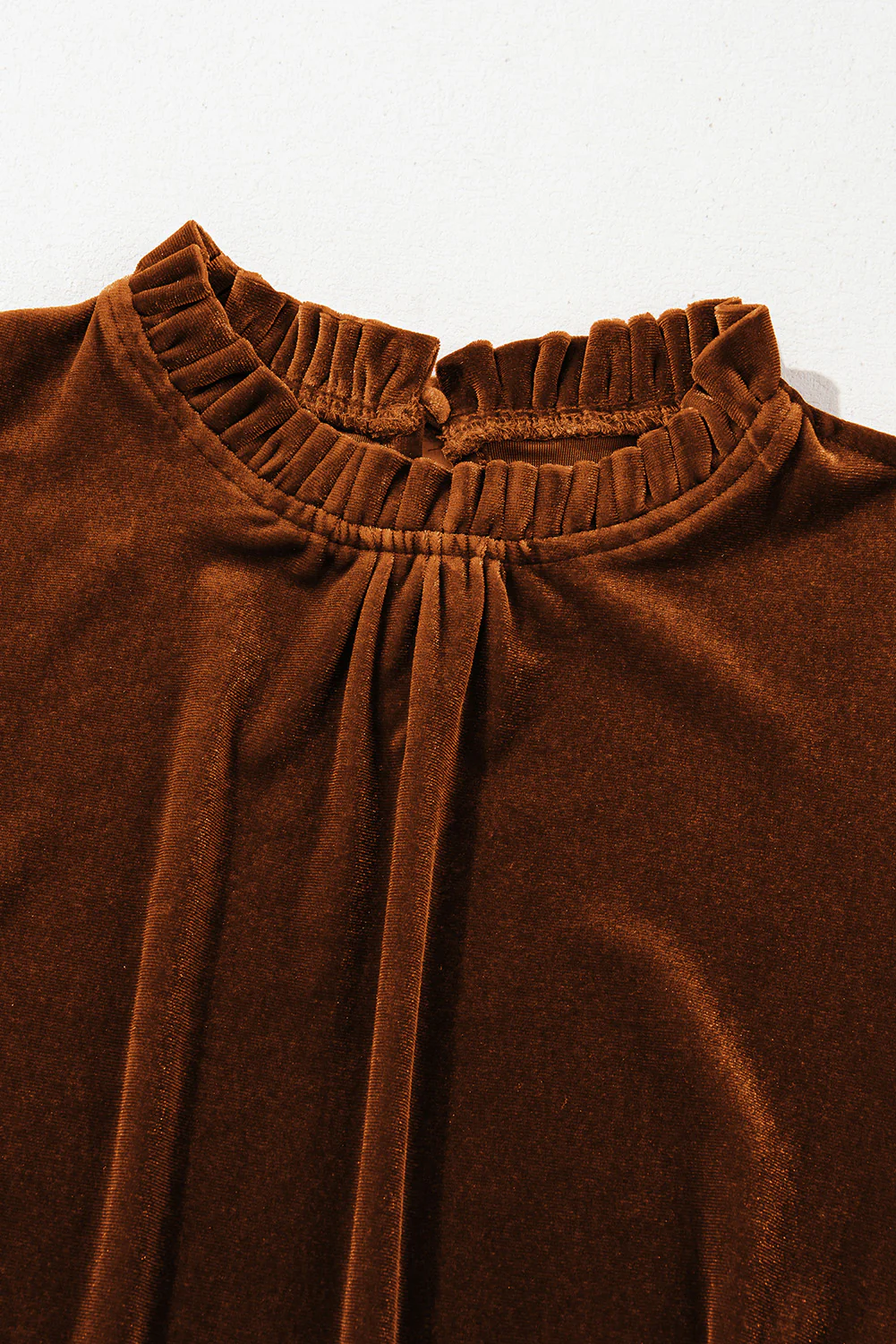 Frill Mock Neck Puff Sleeve Blouse - Image 9