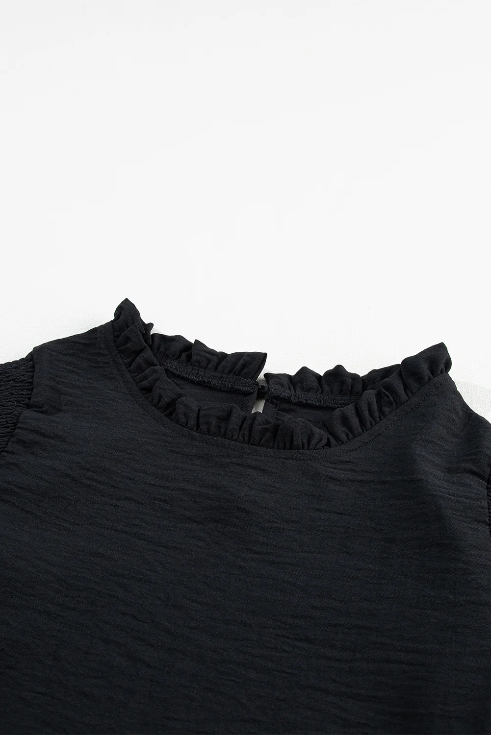 Frill Mock Neck Ruffled Balloon Sleeve Blouse - Image 19