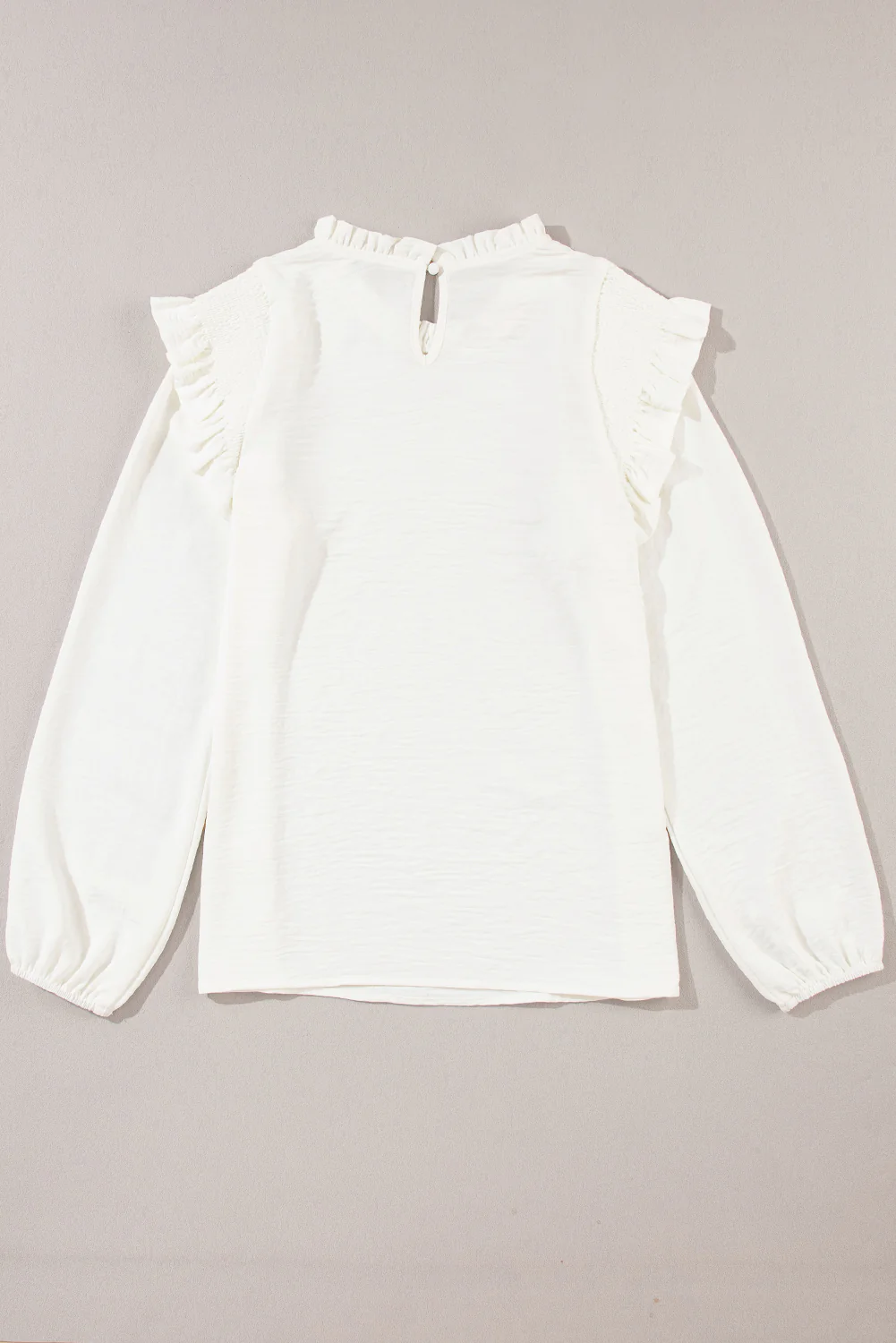 Frill Mock Neck Ruffled Balloon Sleeve Blouse - Image 7