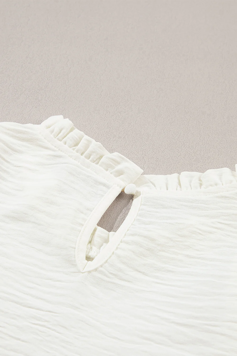 Frill Mock Neck Ruffled Balloon Sleeve Blouse - Image 9