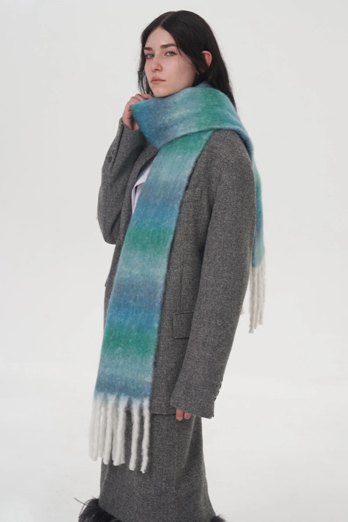 Fringe Gradient Thermal Scarf - Image 5