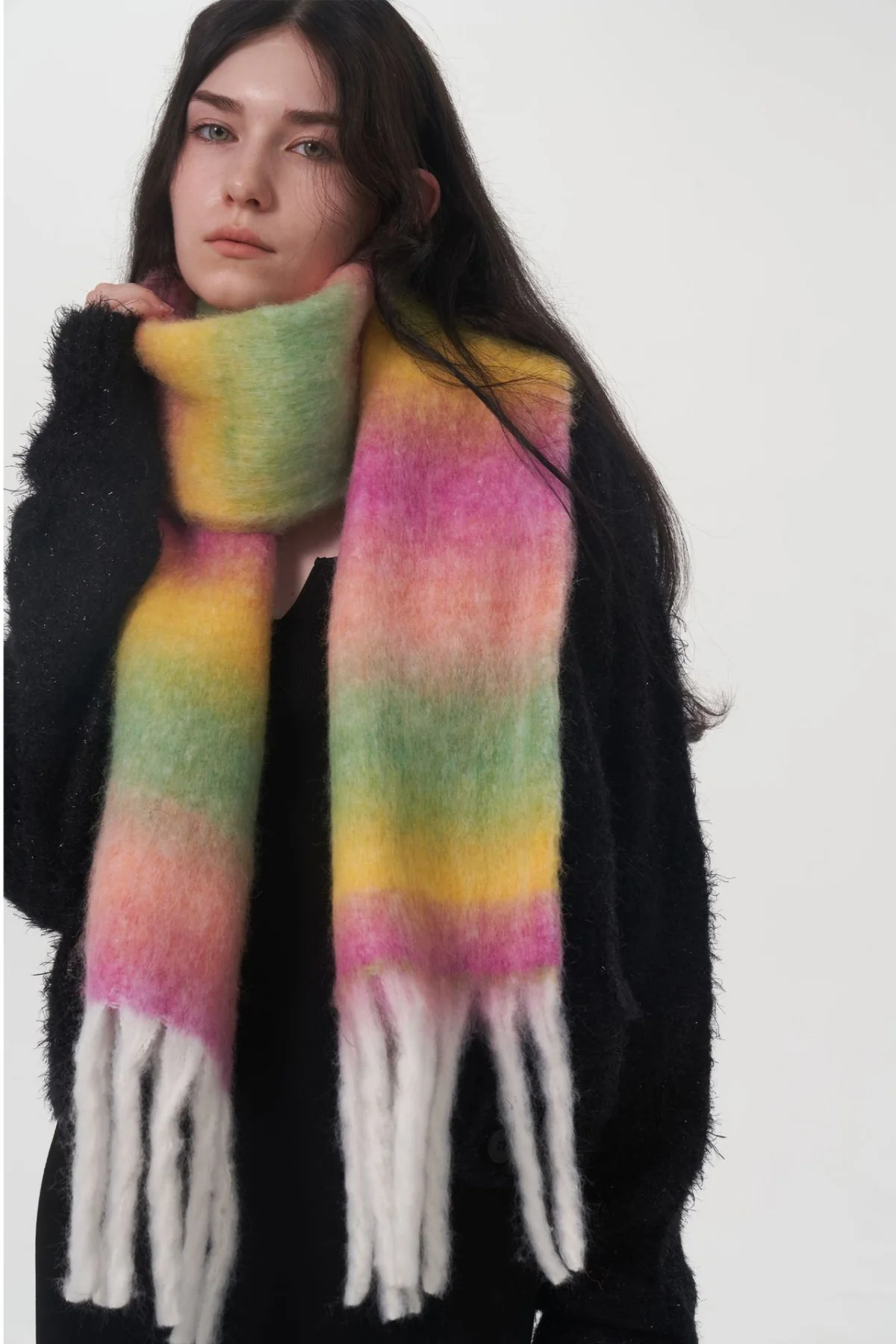 Fringe Gradient Thermal Scarf - Image 7