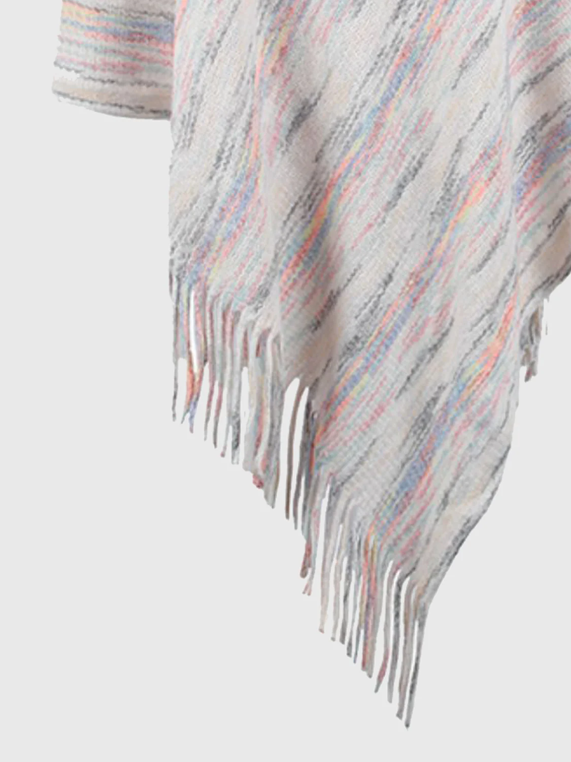 Fringe Hem Hooded Poncho - Image 16
