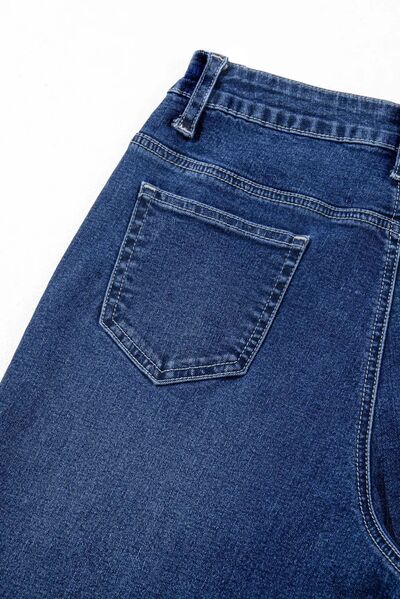 Front Pocket Patch High Waisted Wide Leg Jeans - Image 7