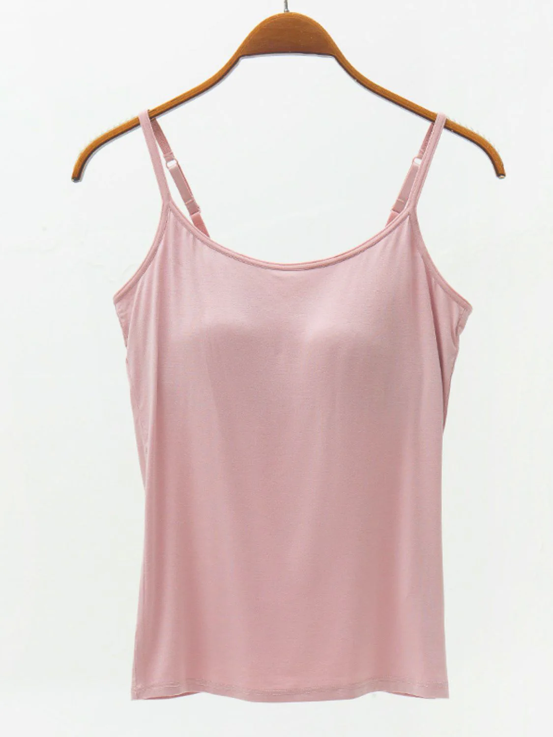 Full Size Adjustable Strap Modal Cami with Bra - Image 10