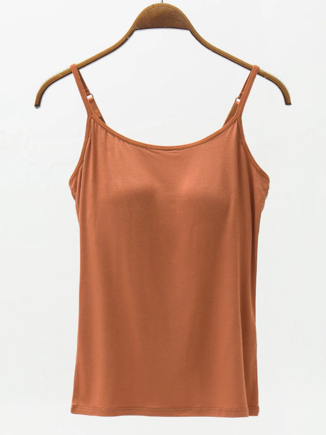 Full Size Adjustable Strap Modal Cami with Bra - Image 11