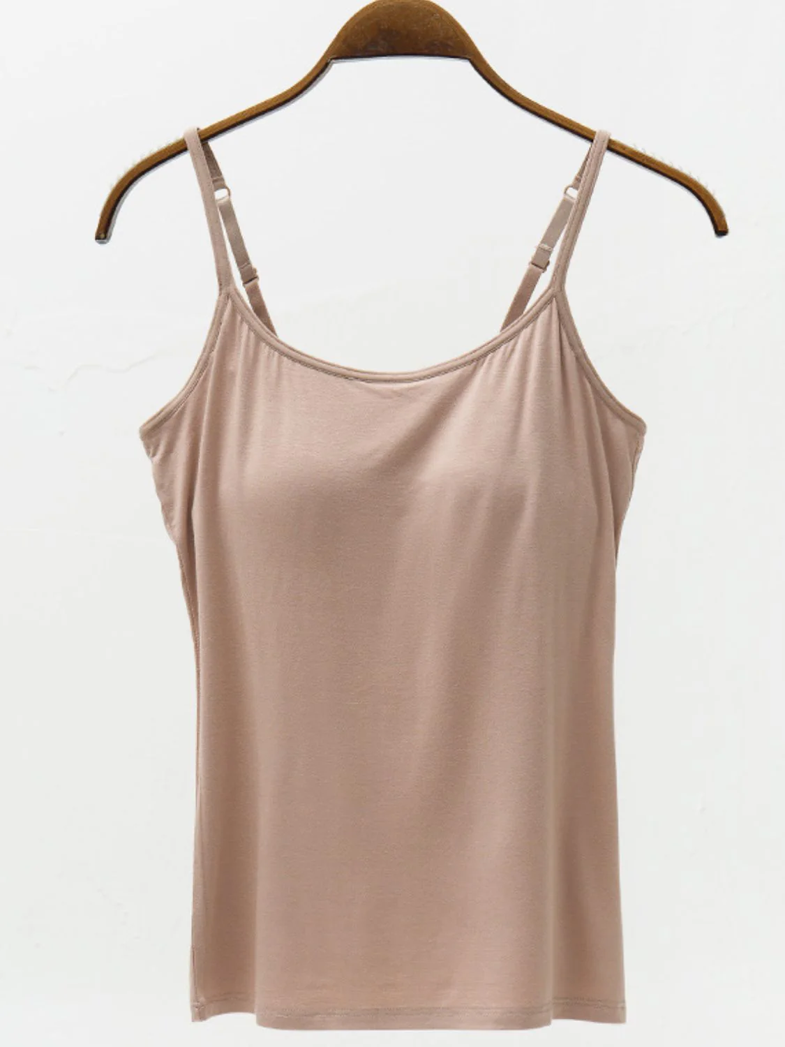 Full Size Adjustable Strap Modal Cami with Bra - Image 12