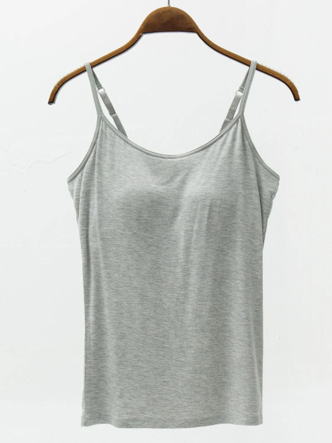 Full Size Adjustable Strap Modal Cami with Bra - Image 6