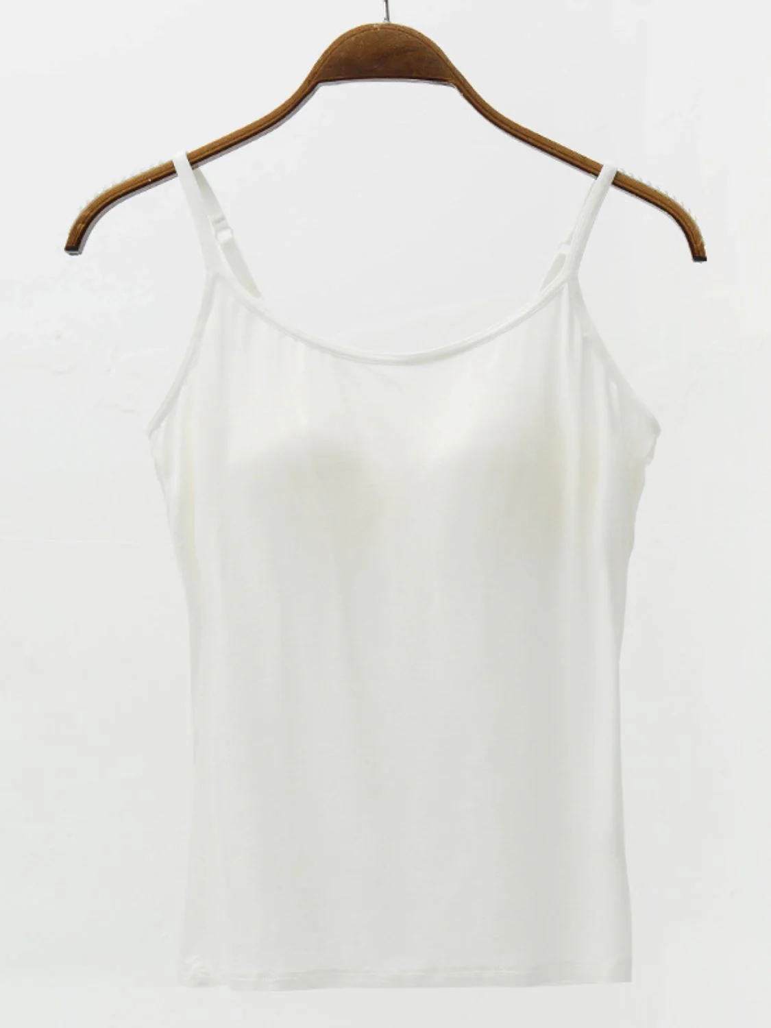 Full Size Adjustable Strap Modal Cami with Bra - Image 9