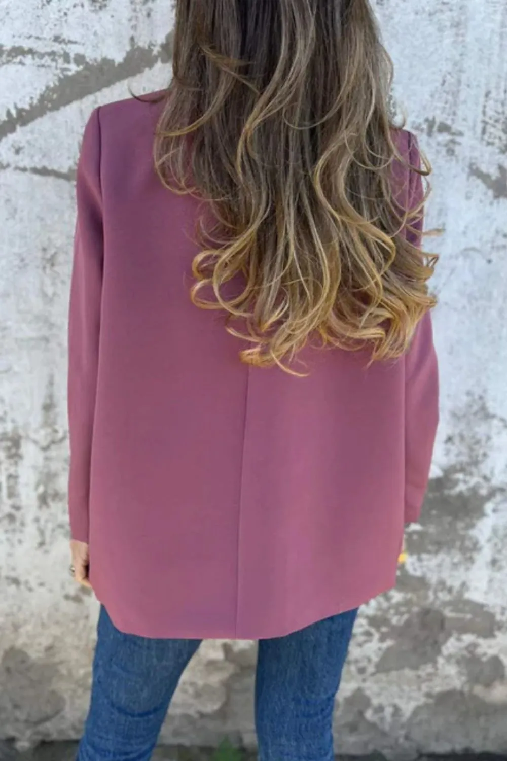 Full Size Collared Neck Long Sleeve Blazer - Image 14