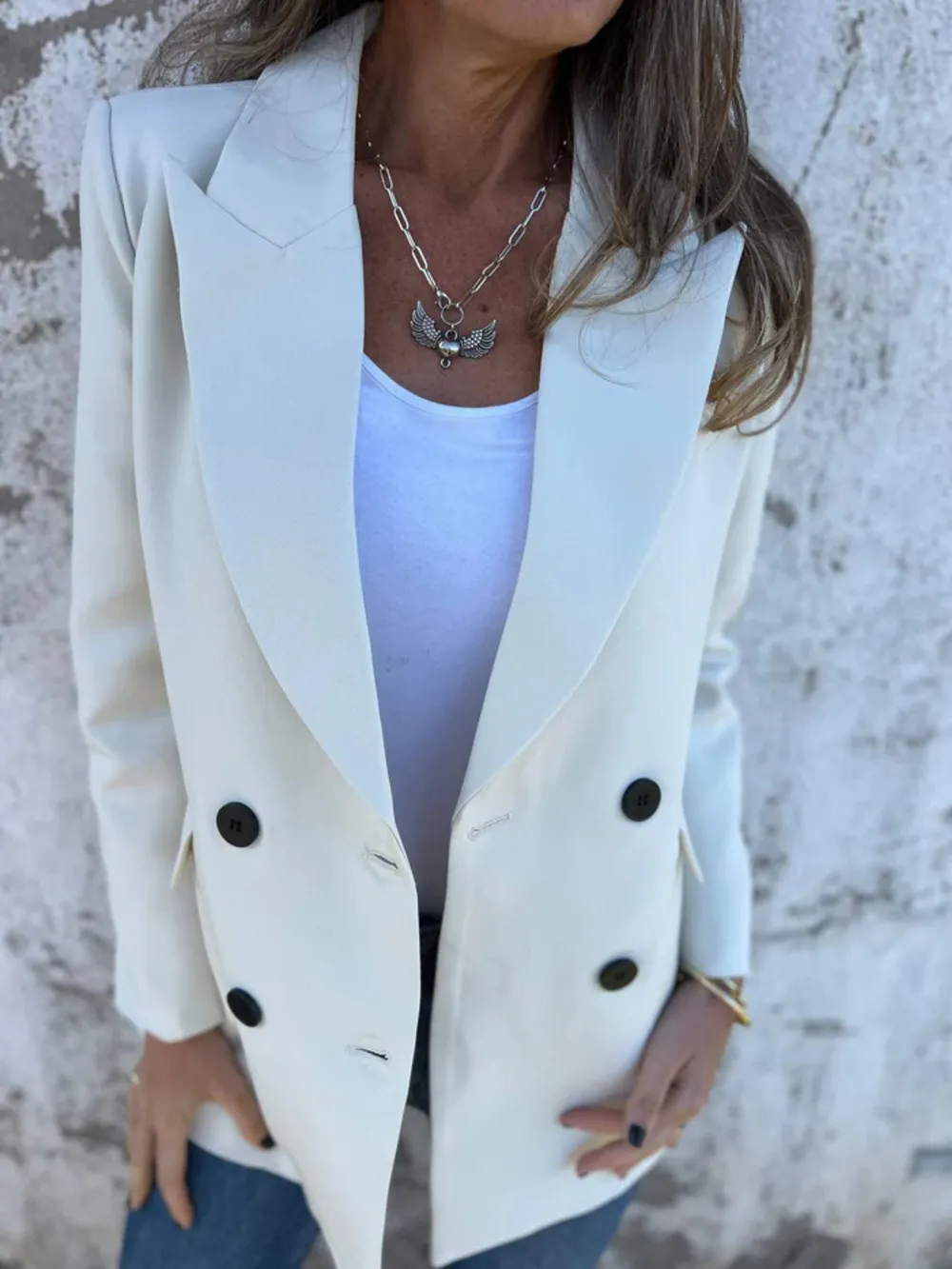 Full Size Collared Neck Long Sleeve Blazer - Image 2
