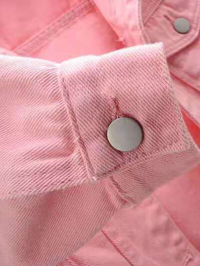 Full Size Cropped  Denim Jacket Plus Size - Image 15