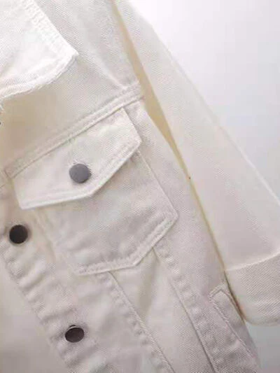 Full Size Cropped  Denim Jacket Plus Size - Image 19