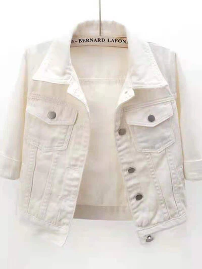 Full Size Cropped  Denim Jacket Plus Size - Image 20