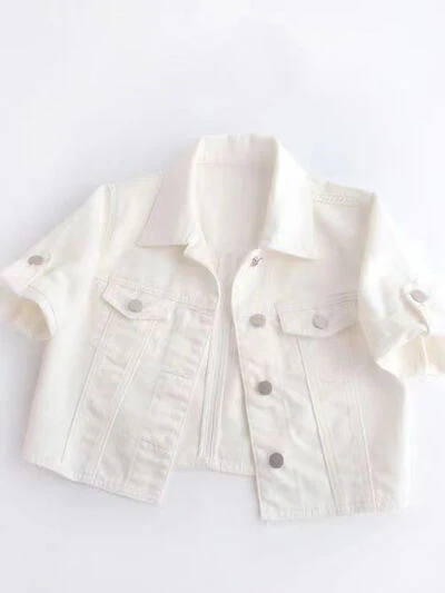 Full Size Cropped  Denim Jacket Plus Size - Image 22
