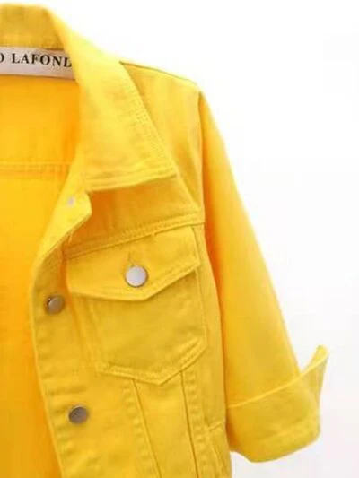 Full Size Cropped  Denim Jacket Plus Size - Image 3