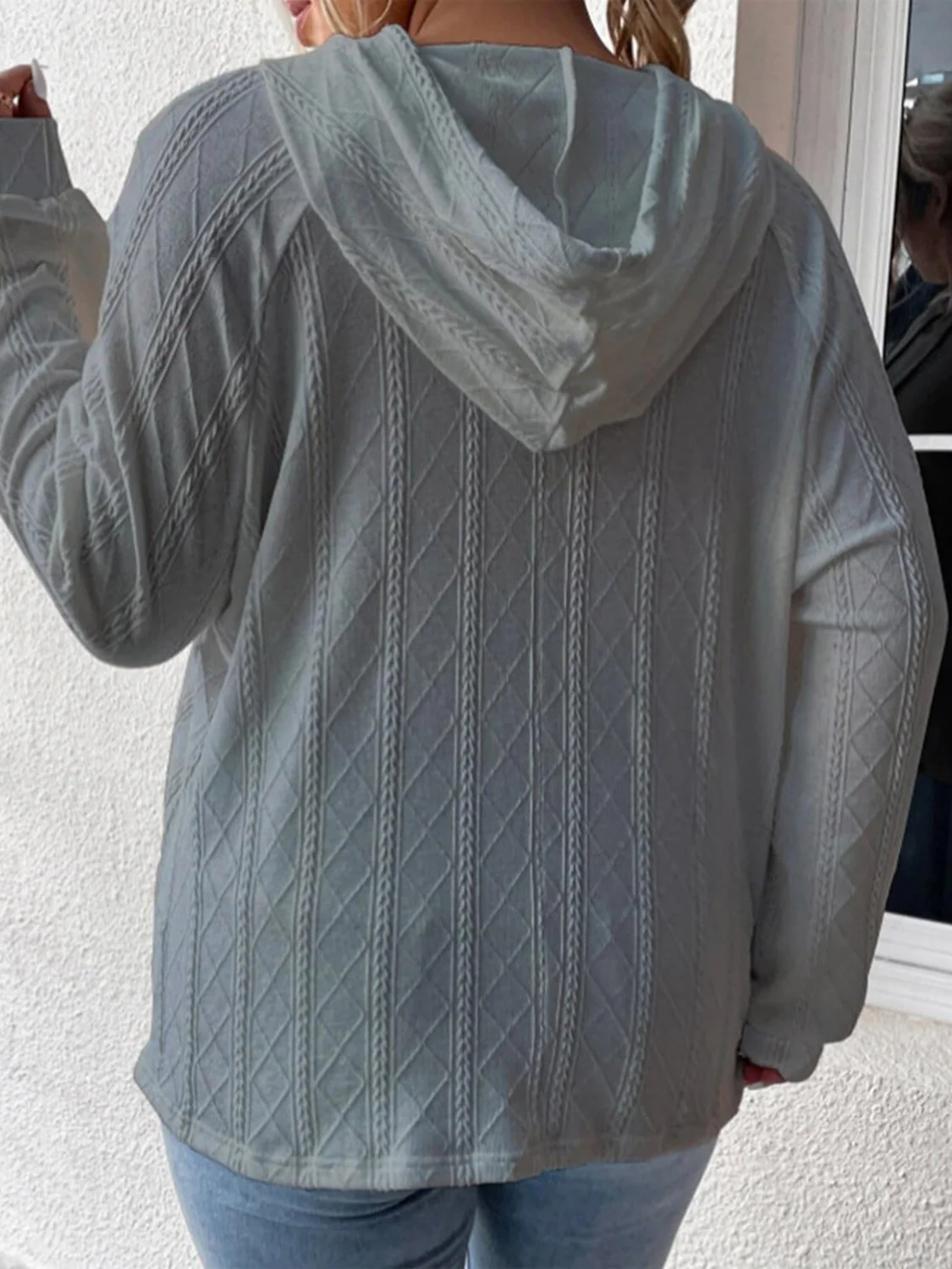 Full Size Drawstring Long Sleeve Hoodie - Image 12