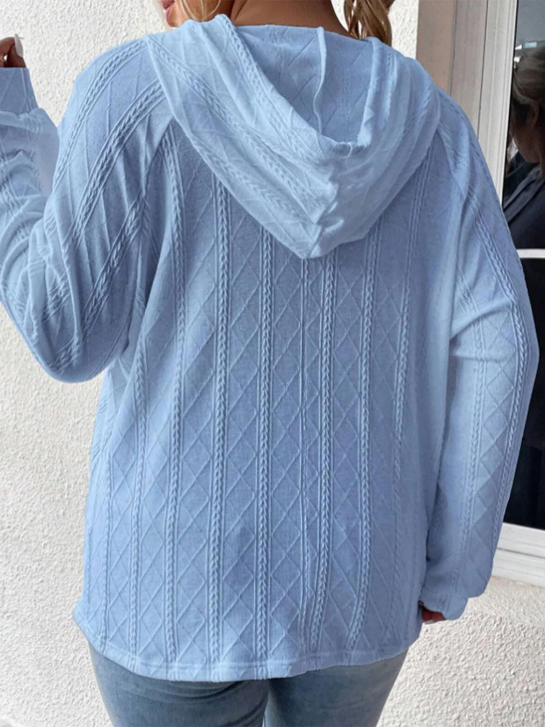 Full Size Drawstring Long Sleeve Hoodie - Image 16
