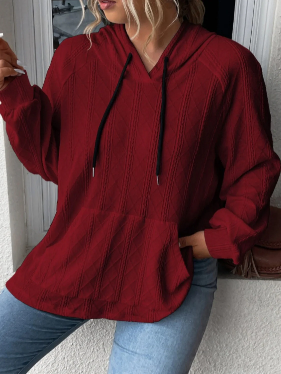 Full Size Drawstring Long Sleeve Hoodie - Image 23