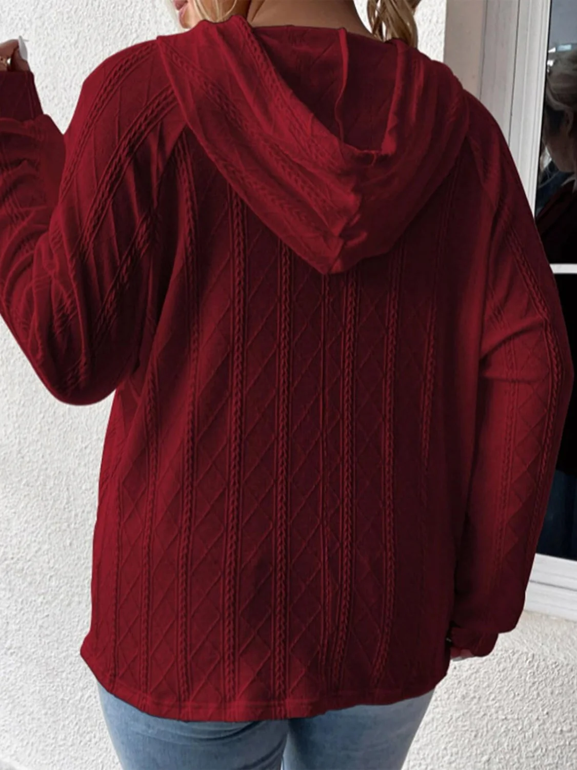 Full Size Drawstring Long Sleeve Hoodie - Image 24