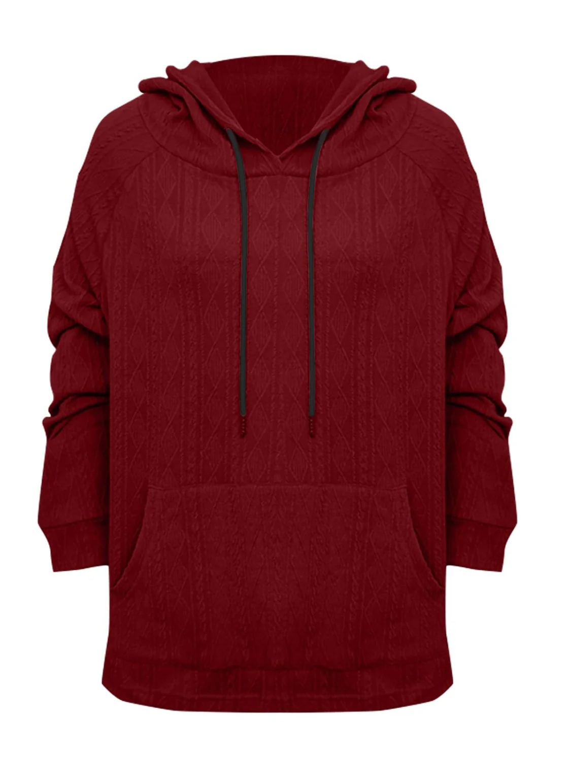 Full Size Drawstring Long Sleeve Hoodie - Image 26