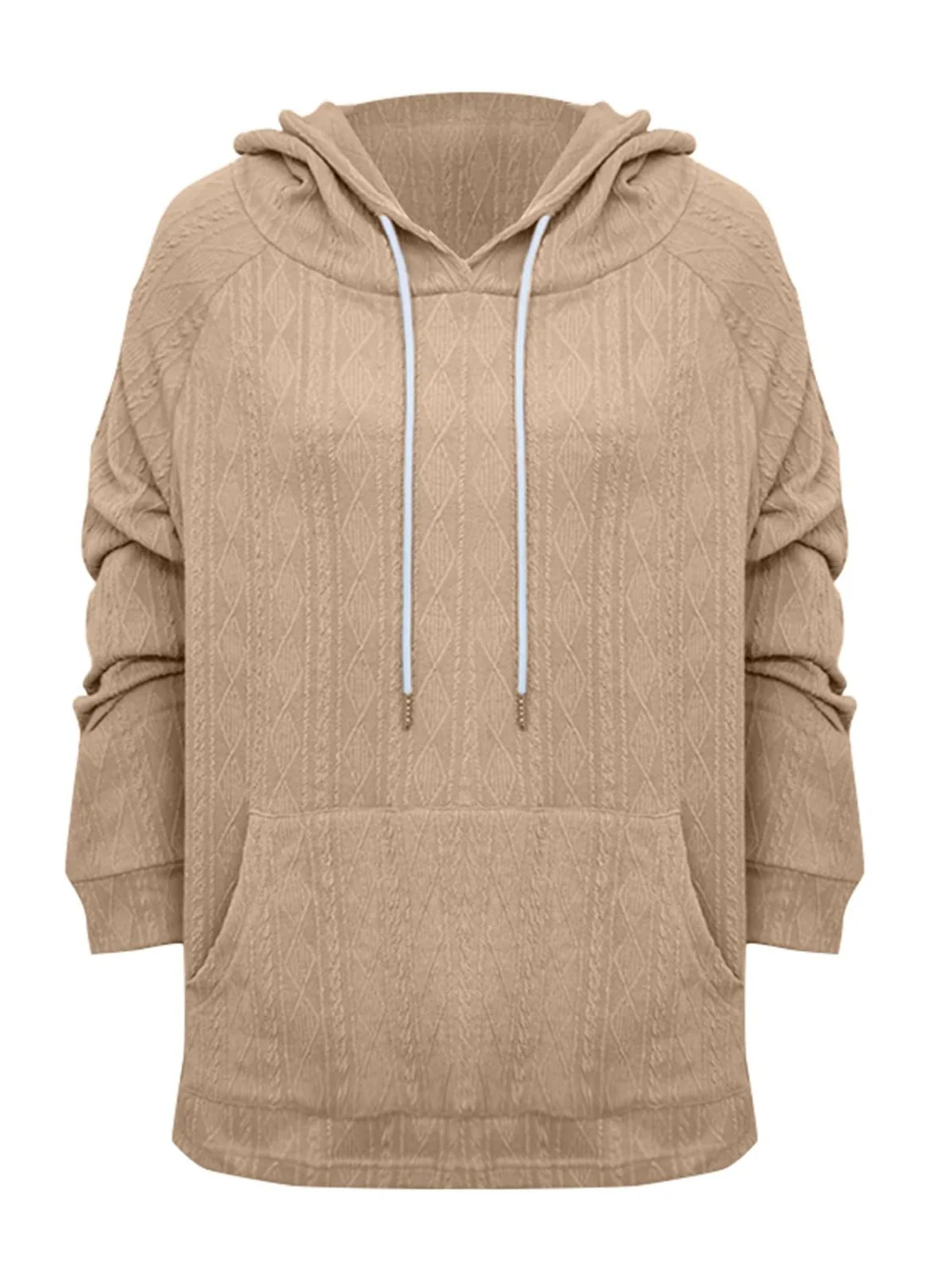 Full Size Drawstring Long Sleeve Hoodie - Image 3