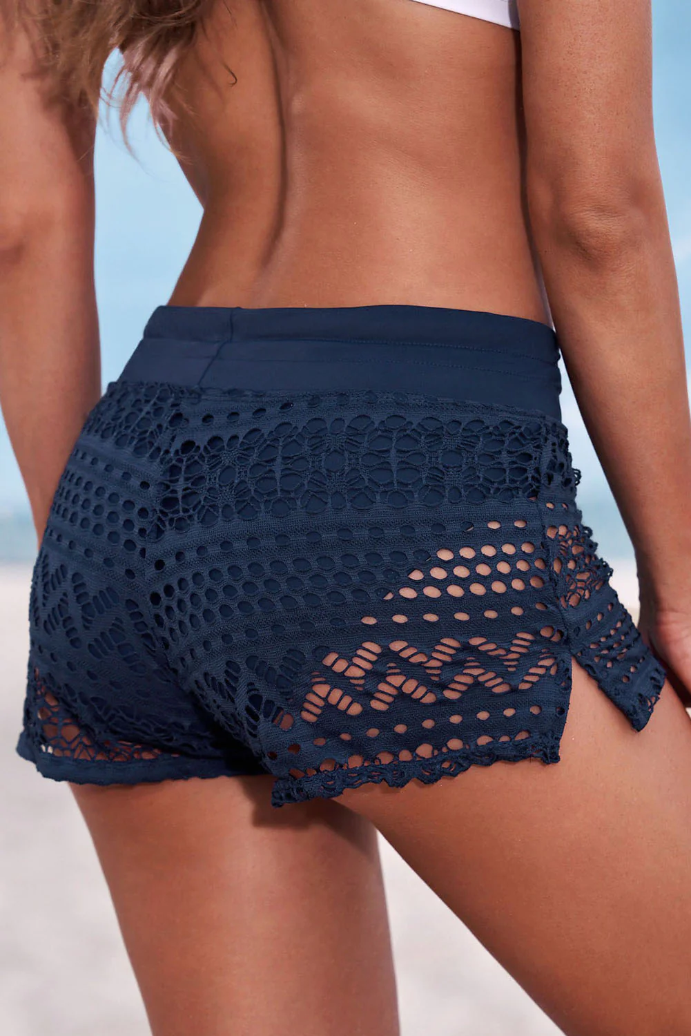 Full Size Drawstring Waist Swim Shorts - Image 7
