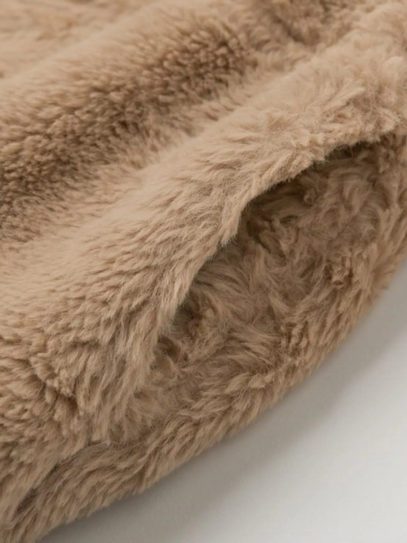 Full Size Faux Fur Cropped Zip-Up Jacket Plus Size - Image 3
