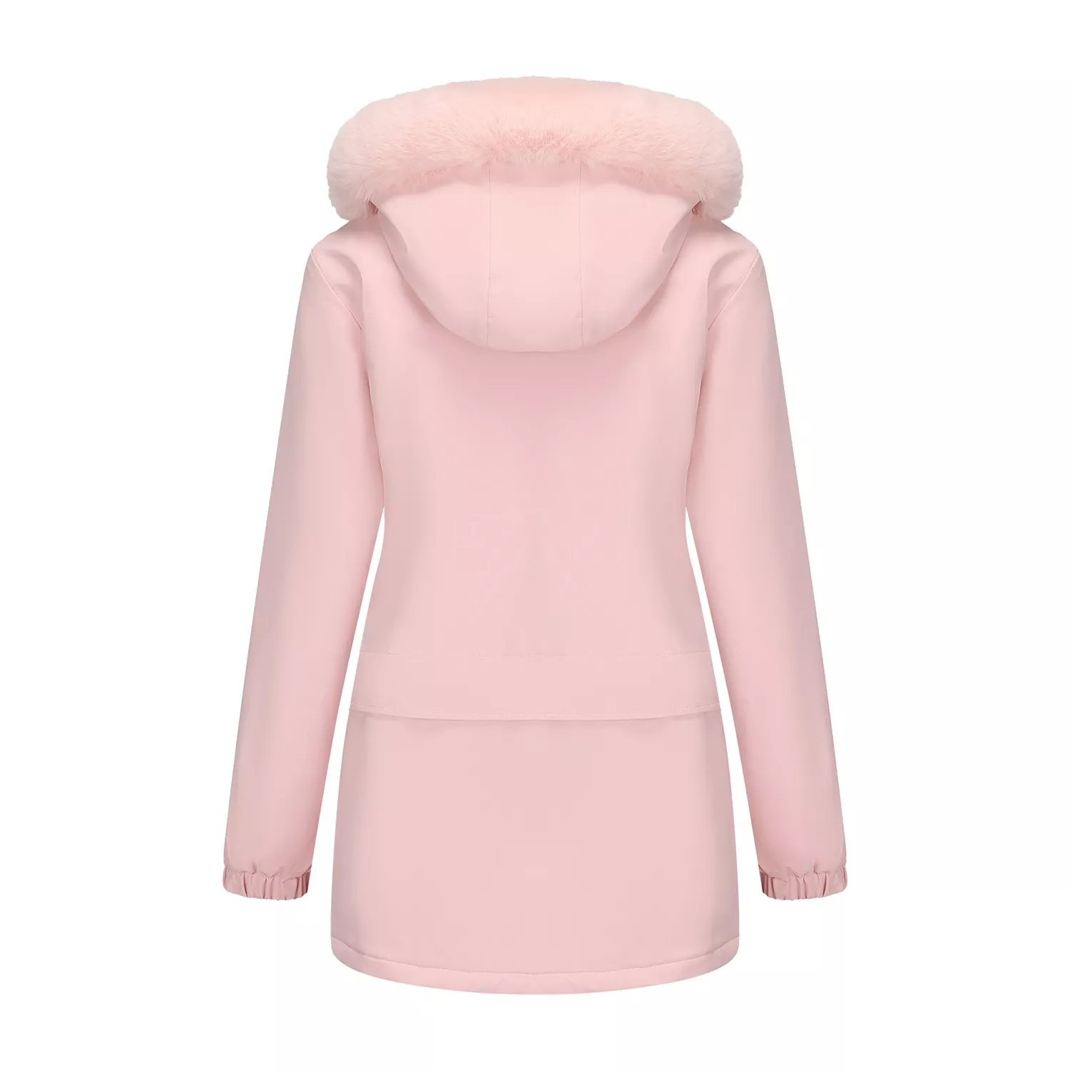 Full Size Fur Hooded Warm Winter Parka Outerwear Plus Size - Image 12